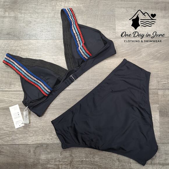 Cupshe Embroidered High Waist Triangle Bikini Swimsuit Size XL - Picture 7 of 7